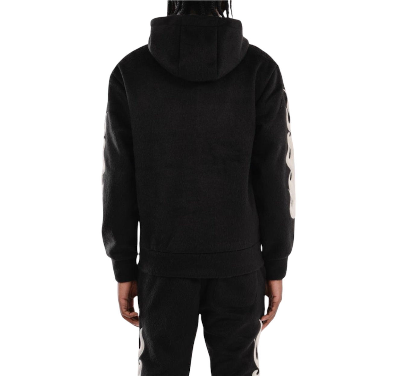 Copper Rivet Mohair Full Zip Hoodie black