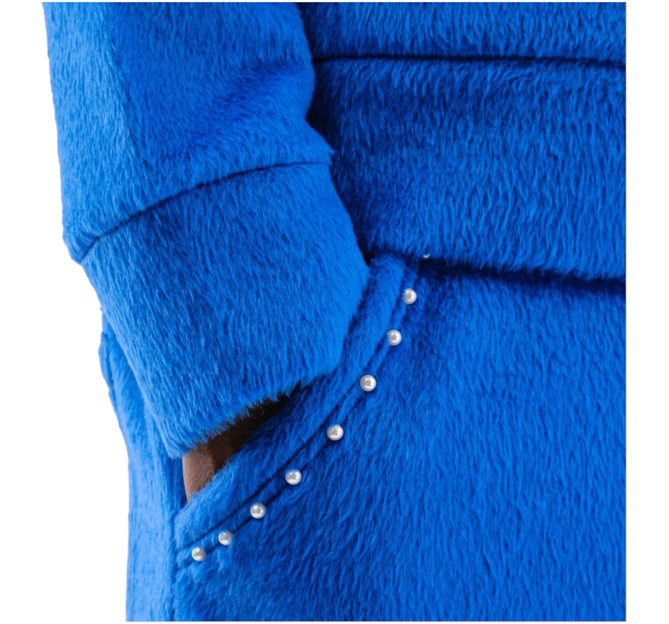 Copper Rivet Mohair Joggers Royal blue