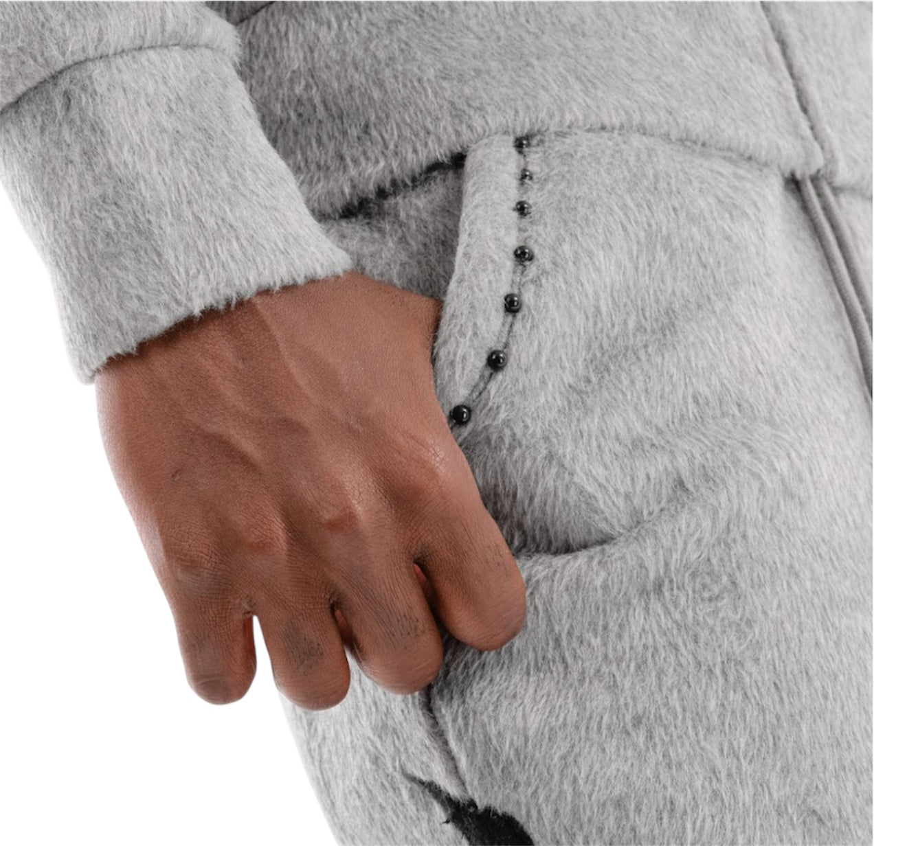 Copper Rivet Mohair joggers gray