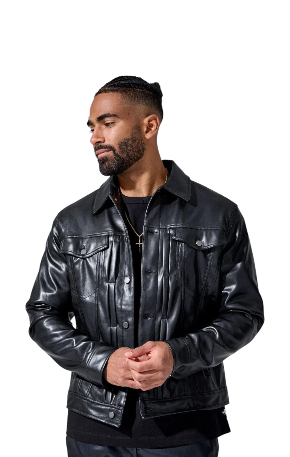 Jordan Craig THRILLER TRUCKER JACKET Black