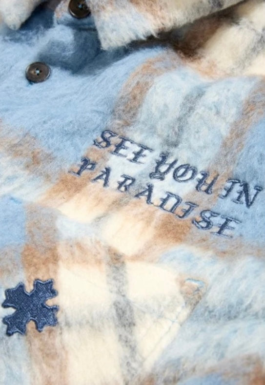 JORDAN CRAIG SEE YOU IN PARADISE EMBROIDERED SHACKET (CAROLINA BLUE) 2570