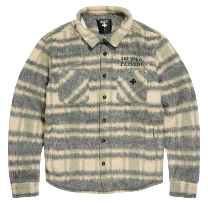 JORDAN CRAIG SEE YOU IN PARADISE EMBROIDERED SHACKET (OLIVE) 2570