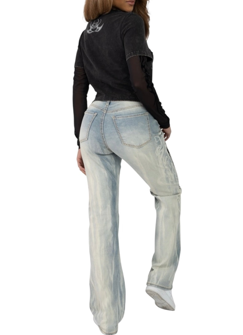 Smoke Rise High Rise Wash Jeans 6S401