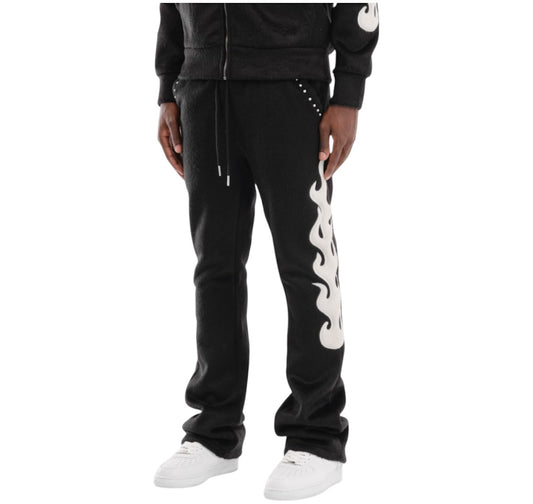Copper Rivet Mohair Joggers black
