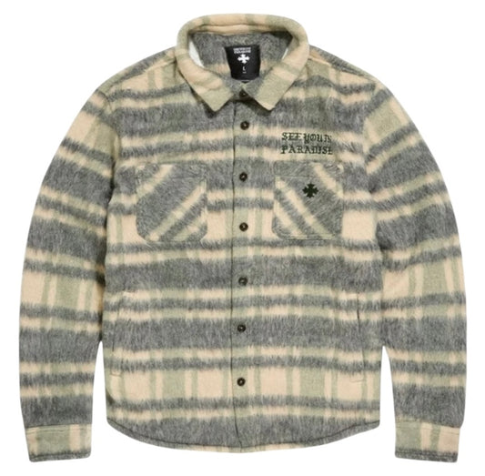 JORDAN CRAIG SEE YOU IN PARADISE EMBROIDERED SHACKET (OLIVE) 2570