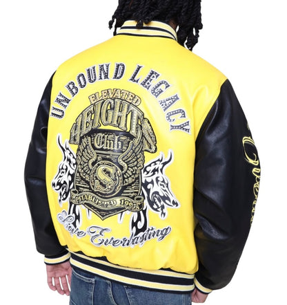Smoke rise legacy pu varsity jacket