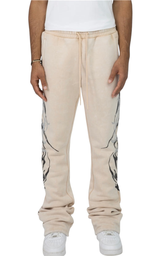 Smoke rise eternity fleece joggers fp25677 clay