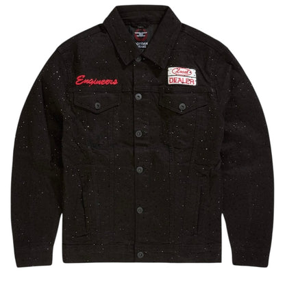 Jordan Craig local dealer rhinestone trucker jacket Jet black jj23398a