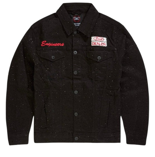 Jordan Craig local dealer rhinestone trucker jacket Jet black jj23398a
