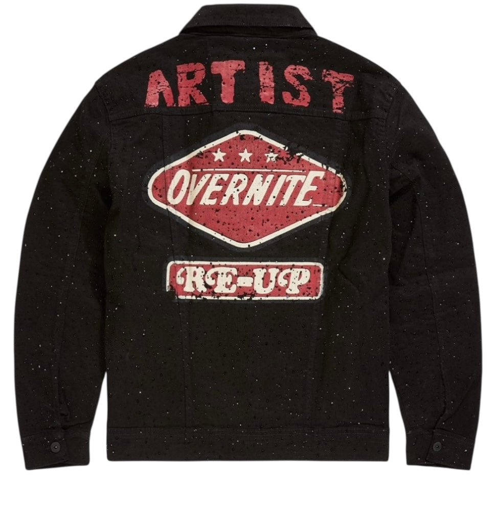 Jordan Craig local dealer rhinestone trucker jacket Jet black jj23398a