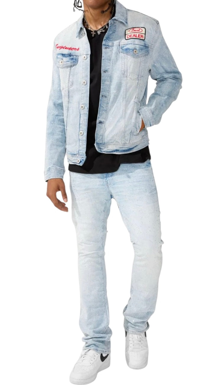 Jordan Craig local dealer rhinestone trucker jacket ice white jj23398a