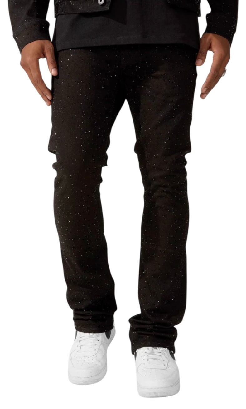 Jordan Craig super skinny stacked fit local dealer rhinestone denim jet black Jt2339a