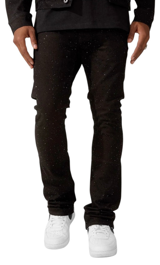 Jordan Craig super skinny stacked fit local dealer rhinestone denim jet black Jt2339a