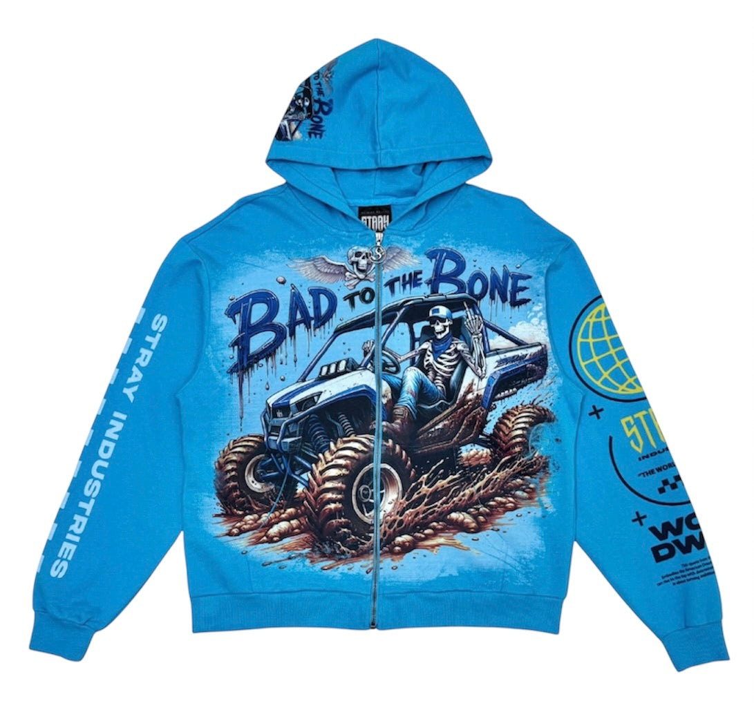 Stray bad to the bone full zip hoodie st1547