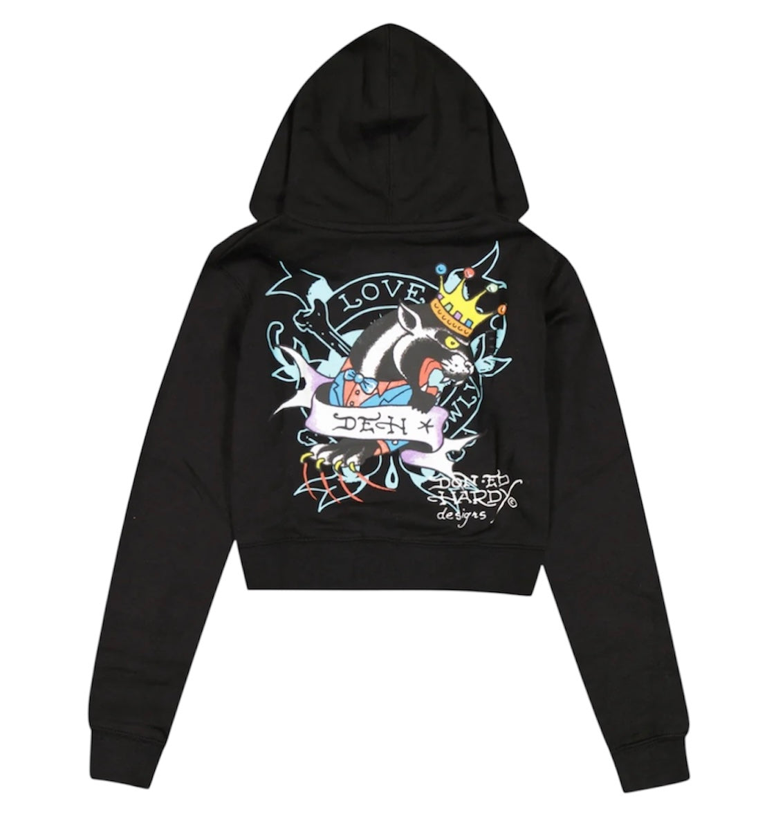 Ed hardy flower zip up hoodie ehw820083