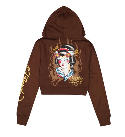 Ed hardy koi fish zip up front hoodie ehw180079