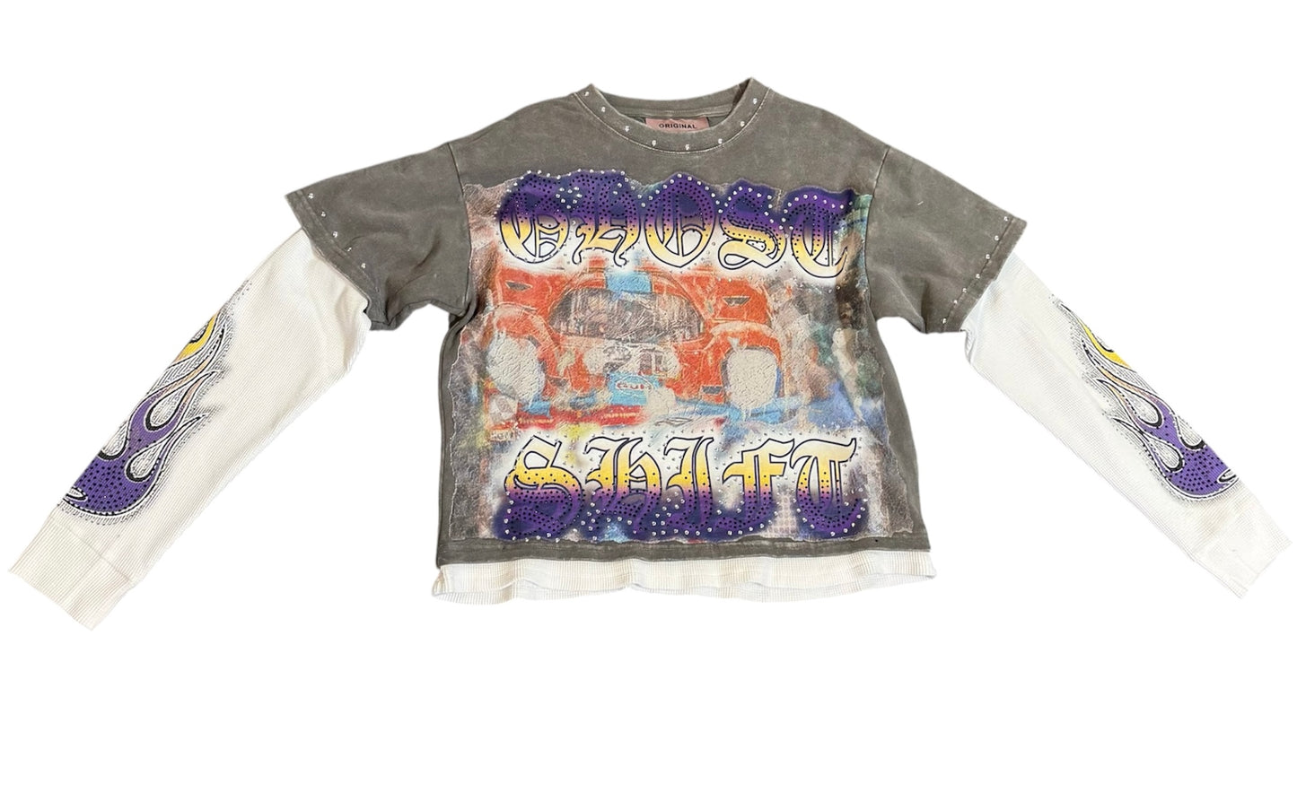Original women’s 2fer ghost shif crewneck t14044