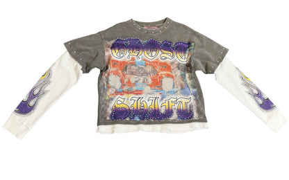 Original women’s 2fer ghost shif crewneck t14044