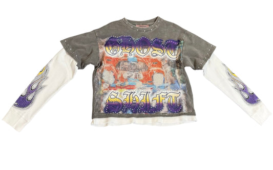 Original women’s 2fer ghost shif crewneck t14044