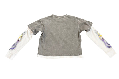 Original women’s 2fer ghost shif crewneck t14044