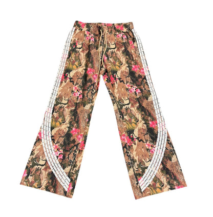 Original women’s 4 stripe nylon loose fit w rhinestone pants p14174