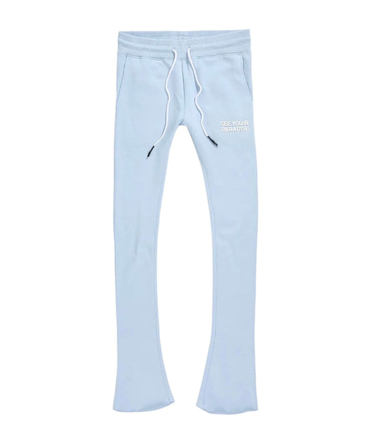 See you in paradise stacked jogger university blue