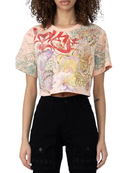 Smoke rise relaxed cropped ss T-shirt