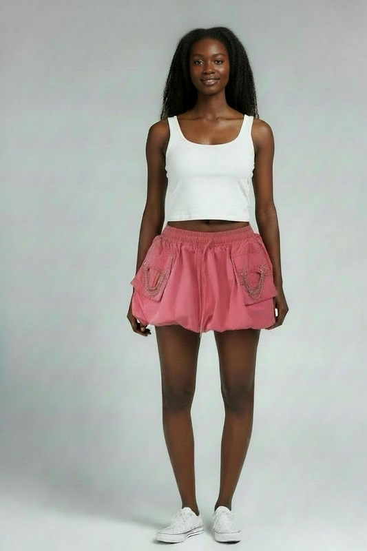 Smoke rise windbreaker bubble skirt